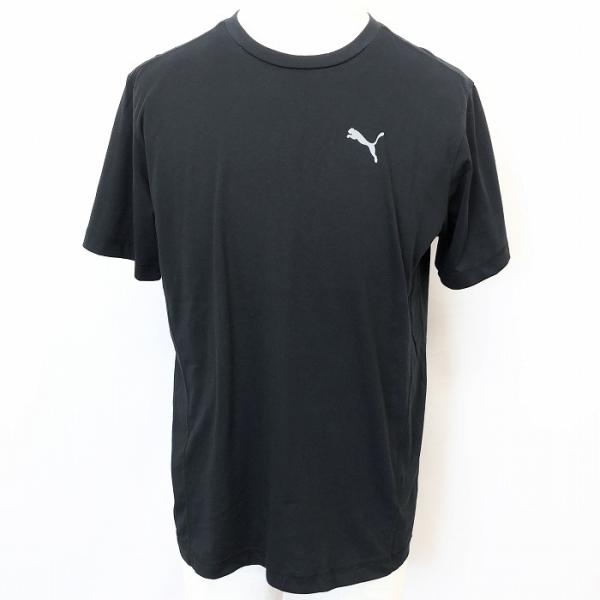 商談中★PUMAプーマ★ポリエステルシャツM PUMA プーマ Tシャツ カットソー ロゴプリント 丸首 クルー