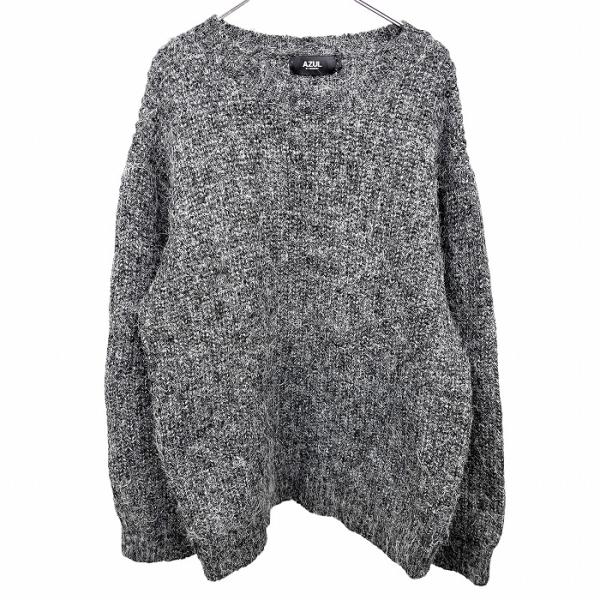 moussy - moussy アーガイル ニット グレー 未使用 moussy - moussy アーガイル ニット グレー 未使用の通販 by