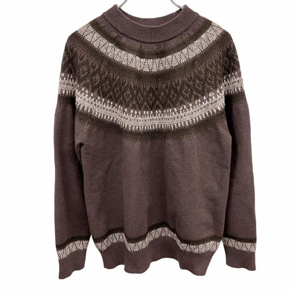 THE SHOP TK ニット セーター 長袖 ポリエステル×アクリル×ナイロン