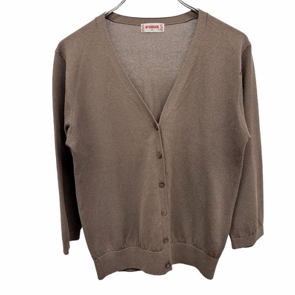 McGREGOR（マックレガー） 薄手 ニット カーディガン 無地 Vネック 7分