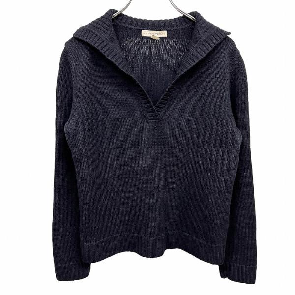 HUMAN MADE ネイビー Vネックノースリーブセーター L アンドミー andme リネンライク 深Vネック ノースリーブニット