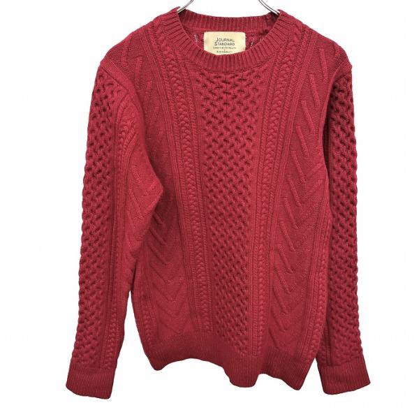 【新品同様】ジャーナルスタンダード レサージュモヘア ニット セーター 赤 JOURNAL STANDARD（ジャーナルスタンダード） ケーブルニット セーター