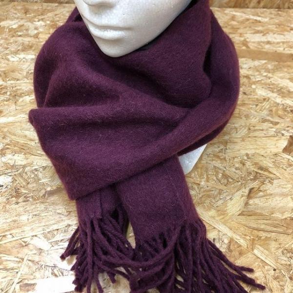 パラスパレス】新品同様 グレー 紫 フリンジ ストール