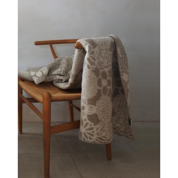 無染色ウール 100% ひざ掛けブランケット 150×100 脇阪克二デザイン