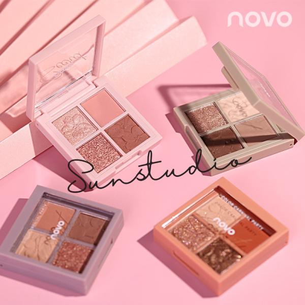 中華コスメNOVO　4色アイシャドウパレット　 中華コスメ　中華風アイシャドゥパレット