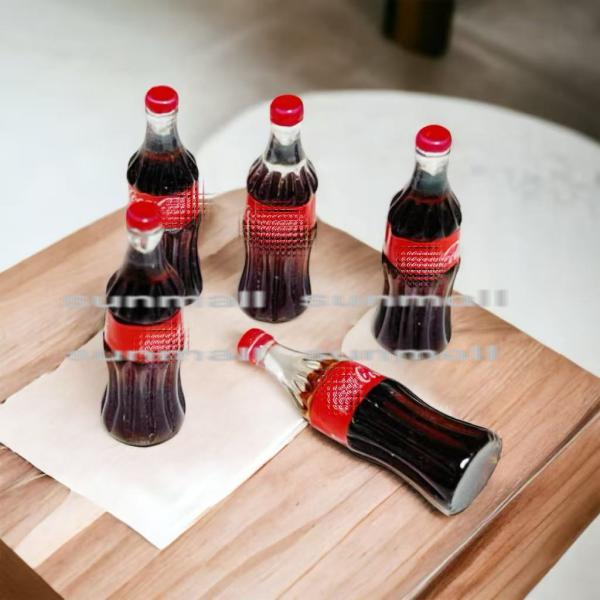 【5本セット販売】ミニチュア コーラボトル ドールハウス用飲料フィギュア ミニチュアドリンク コーラ風ボトル ミニチュア飲料 デコレーションコーラ