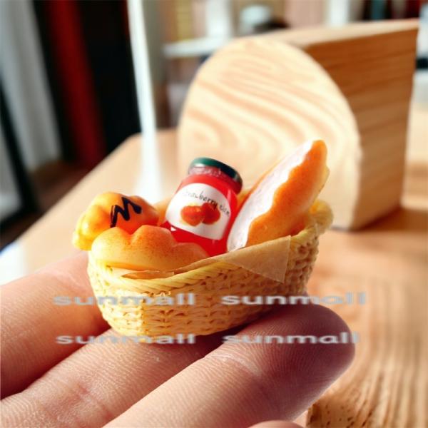 1セット5点販売】ミニチュア パン＆ジャムバスケットセット 5点入り