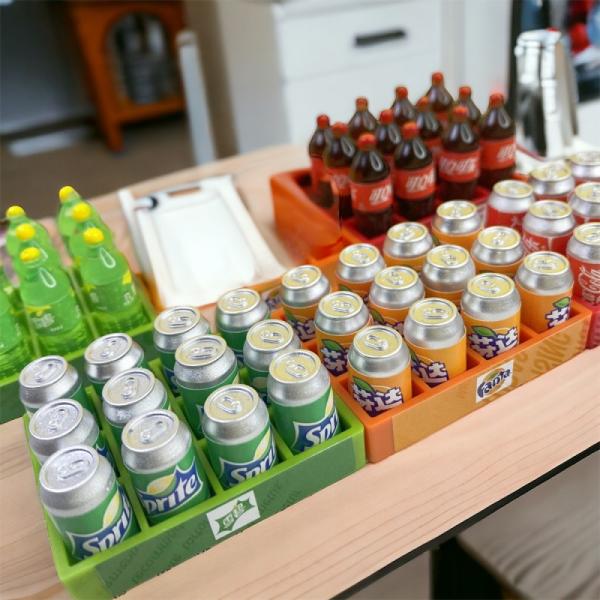 ミニチュアドールハウスソフトドリンク缶ジュース12本セット