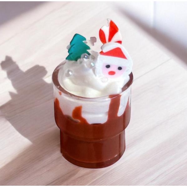 1点）ミニチュアクリスマス飾り生クリームたっぷりアイスココア ドール