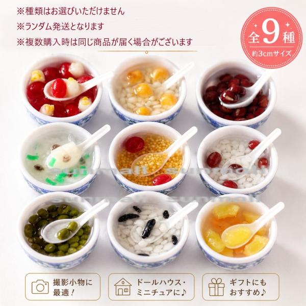 【1点販売】【ランダム発送】ミニチュア粥 ワクワク・コレクション 全9種 ドールハウス用 ミニチュアフード 約3cm リアル 食品サンプル ミニチュア雑貨