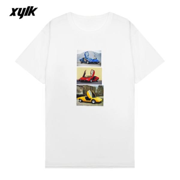 Tシャツ・カットソー COTTON LAMBORGHINI T-SHIRT XYLK (シルク) LAMBORGHINI T-SHIRT (WHITE) [Tシャツ