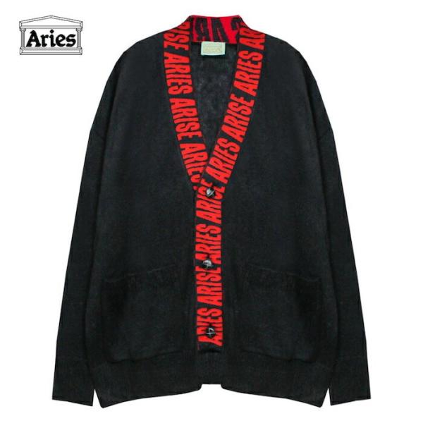 ARIES (アリーズ / アリエス) ARIES CARDIGAN (BLACK/RED  