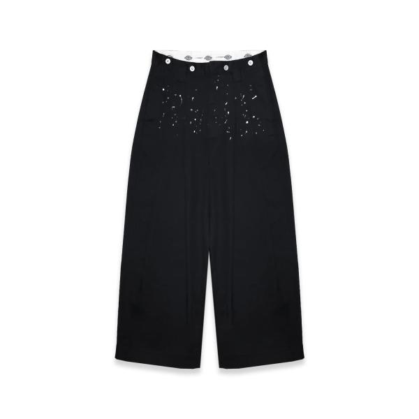 シンヤコヅカ×ディッキーズ 別注 ワークトラウザーズ ブラック ワイドパンツ SHINYAKOZUKA [再入荷] SHINYA KOZUKA (シンヤコヅカ) BAGGY