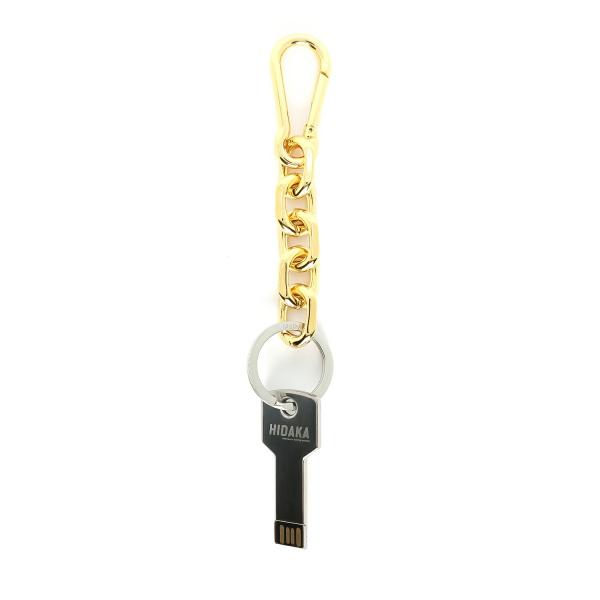 HIDAKA (ヒダカ) USB KEY CHAIN (GOLD) [USB キーチェーン