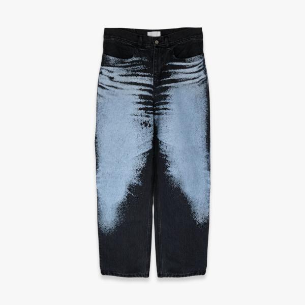 パンツ ICE & TECHNO PRINTED WHISKER DENIM uneekbasemnt_iceandtechno-92