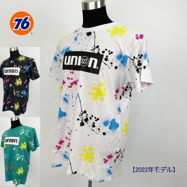 76 UNIONペイント柄プリントTシャツ1730