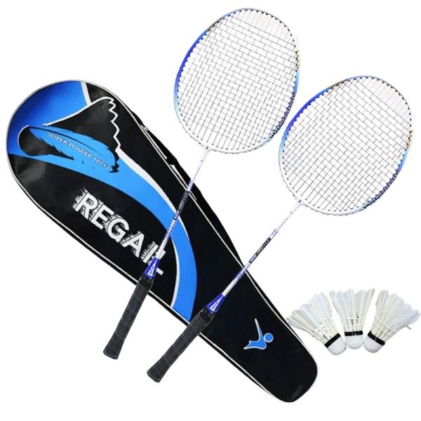 超安い品質 バドミントンラケット REGAIL ファイバー 2本セット ラケット ラケット