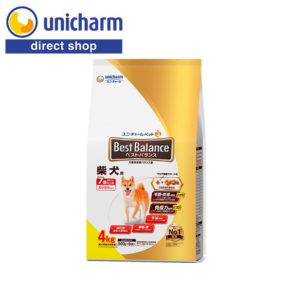 他サイト： ベストバランス カリカリ仕立て 柴犬用 7歳以上用 4kg  ベストバランス 柴犬 ドッグフード 高齢犬 ドライフード 日本製 国産 犬用餌 中型犬 ユニ・チャーム公式の商品画像