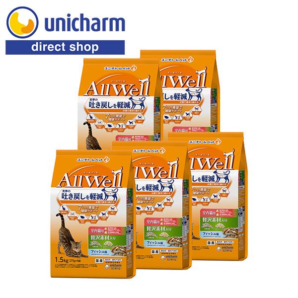 AllWell 室内猫用 贅沢素材入りフィッシュ味 天然小魚とささみフリーズ