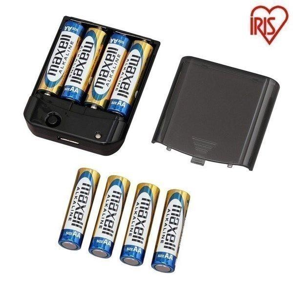 防災グッズ アイリスオーヤマ 充電器 乾電池 携帯 防災用式携帯 ブラック BC-K8 スマホ スマートフォン 充電 じゅうでん 充電機 式 電池式