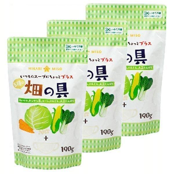 5種の乾燥野菜ミックス190g 畑の具 (2袋) ラーメンの具 スープの具 やきそばの具 具材 保存食 ひかり味噌 防災 ポイント利用 爆買