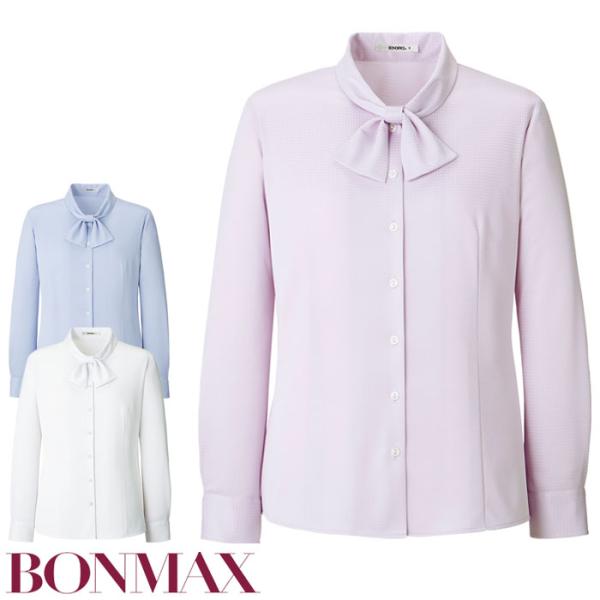 動きに心地よくフィットしてくれるニット素材なので、長時間着用しても疲れません。ミニチドリ柄の光沢が上品な印象を与えます。シワになりにくく、汚れが落ちやすい加工も。■品名・品番：長袖ブラウス（レディース／女性）　RB4172■カラー：6.ブル...