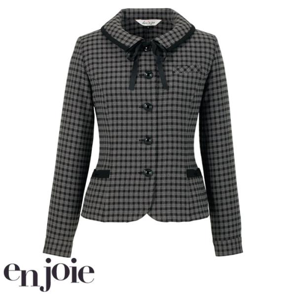 ジョア 長袖オーバーブラウス 21005 アンジョア レディース チェック