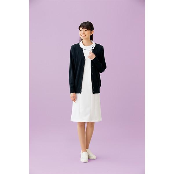 抗ピル長袖カーディガン 861381 全4色 S-3L レディース 女性用 カーディガン 毛玉防止素材 医療 メディカル ナース アイトス AITOZ