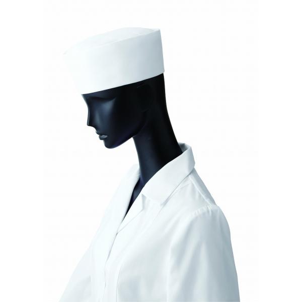 (株)サンペックス 制服 作業服サイズ：S〜3L　（頭囲：S 56cm、M 58cm、L60m、LL 62cm、3L 64cm)色：ホワイト素材：ツイル　ポリエステル65％綿35％仕様：制電　抗菌（フレッシュエリア）耐久性のよいツイル素材の...