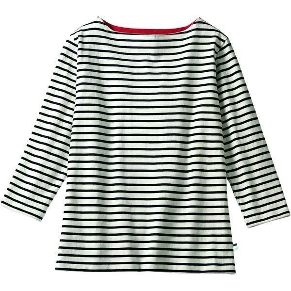 ■使用素材：16/2ニットボーダー 綿100％※綿100％素材につき、洗濯条件によって多少縮むことがあるため、ゆとりをもたせたサイズ展開です。