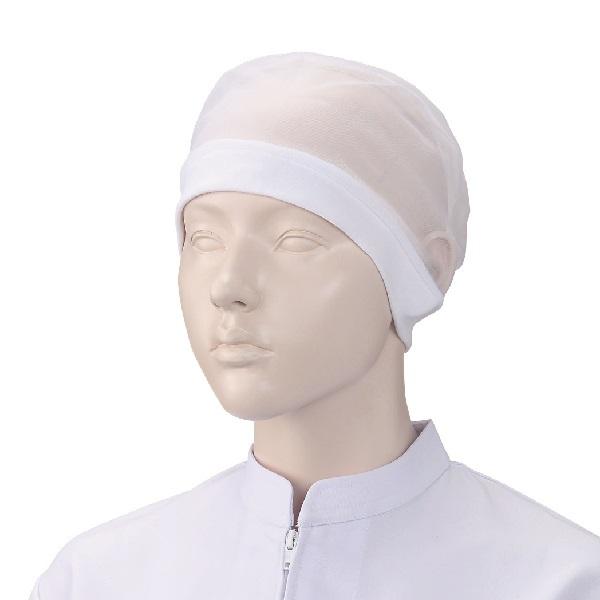 KAZEN WLD ヘアーネット 2枚入り470-10サイズ：フリー(５８ｃｍ)色：ホワイト素材：天井 ナイロンハーフ（ナイロン100％） ベルト スパンニット（綿100％）仕様：微細メッシュと優れた吸汗性のニット素材で異物落下を防止。。※...