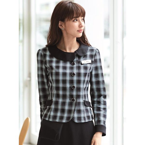 事務服 制服 en joie アンジョア  ソフトジャケット 81740  大きいサイズ17号・19号 ジョア アンジョア ソフトジャケット 81740 17号-19号 オフィス 事務服