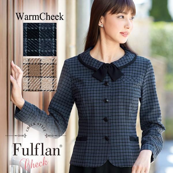 ジョア 事務服長袖オーバーブラウス 21010 フルフランRチェック