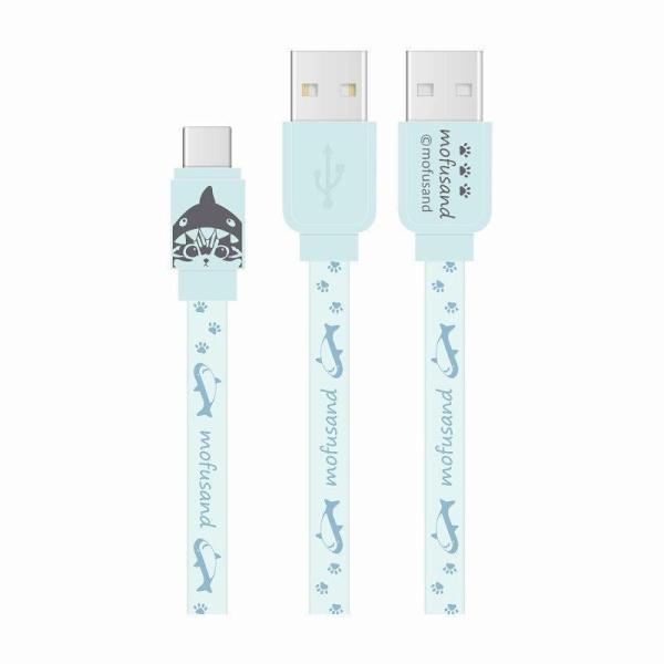 【段階的価格変動商品】モフサンド サメにゃん 充電ケーブル USB Type-C対応 同期 mofusand スマホ PC かわいい キャラクター グッズ プレゼント