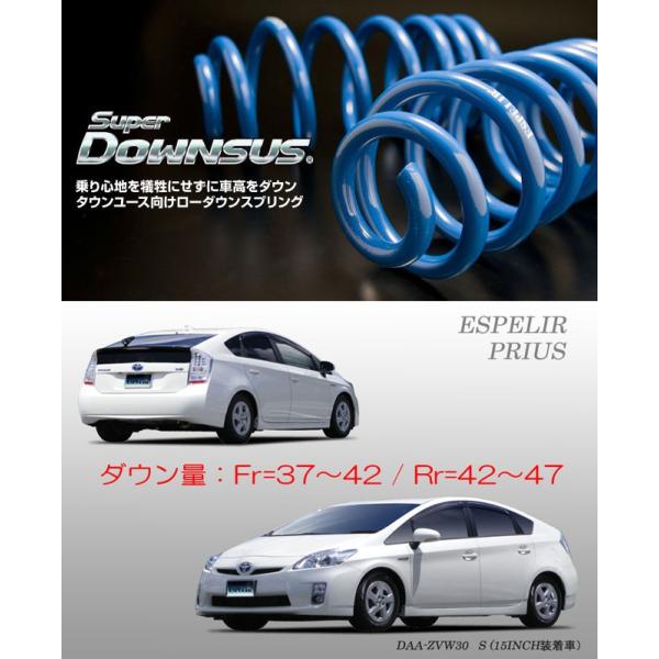 30プリウス zvw30 ダウンサス RSR プリウス ZVW30 ダウンサス リア左右セット Ti2000スーパー