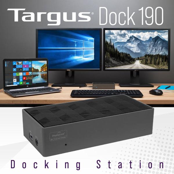 targus 4k ドッキングステーション　DOCK190-C Targus DOCK190 USB Type-C接続 最大100W パワーデリバリー対応