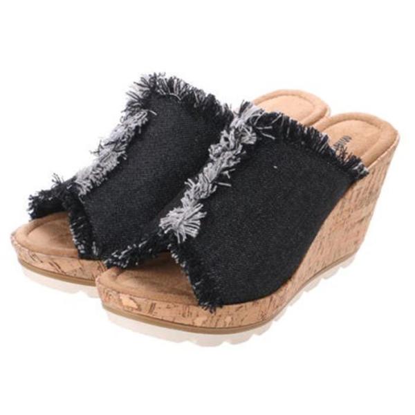 MINNETONKA �~�l�g���J MN73301 YORK ���[�N BLACK �u���b�N ���f�B�[�X �T���_�� �f�j�� �E�F�b�W�\�[�� �~���[���T���_��  �ԕi�����s��