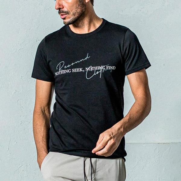 RESOUND CLOTHING リサウンドクロージング 半袖シャツ 開襟 黒M RESOUND CLOTHING（リサウンドクロージング） RC35-T-003 NSNF BASIC