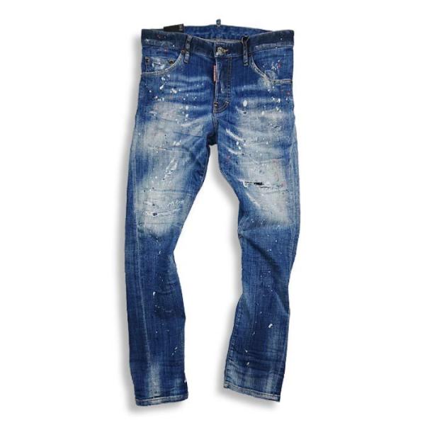 DSQUARED2 ディースクエアード S71LB0953 Sexy Twist Jeans セクシーツイストジーンズ  メンズ ウォッシュ加工 ダメージ ペンキ 2021秋冬 正規品 送料無料