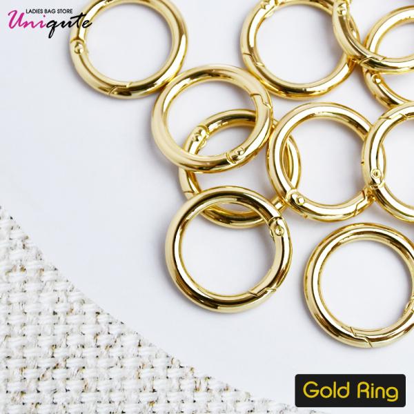 ゴールドキーリング バッグチャーム GOLD リング フック リアル