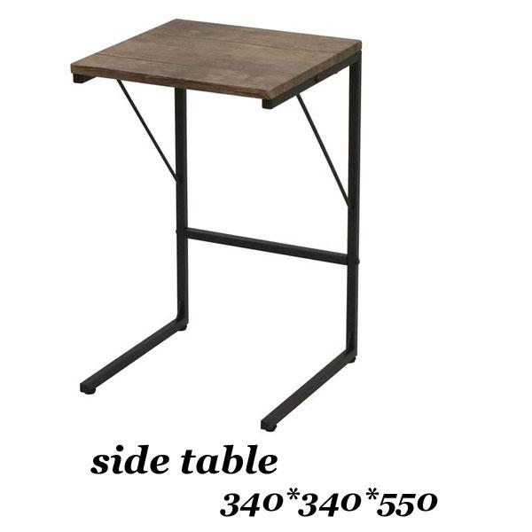 商品サイズ：340mm(幅)×340mm(奥行)×550mm(高さ)材質 合成樹脂化粧繊維板・スチール製（粉体塗装）重量 約2.6キロ商品説明 木の温もりスチールのヴィンテージ感を絶妙に組み合わせたこのサイドテーブルは、お部屋にちょっとした...