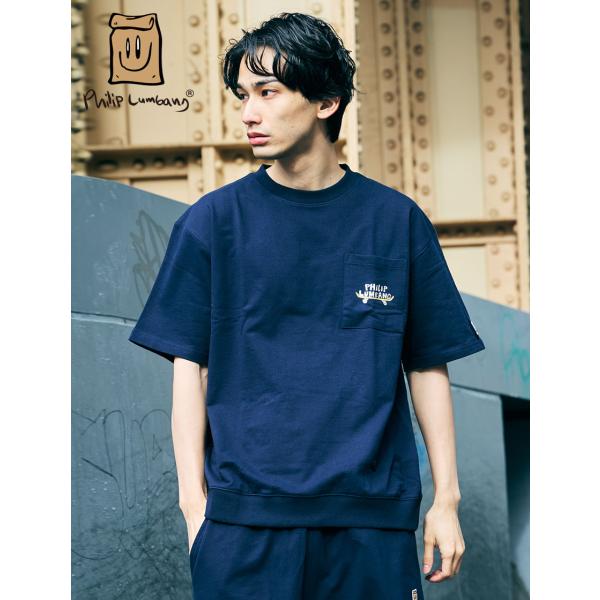 Philip Lumbang 公式 ポケット スウェットTシャツ  ミニ裏毛 メンズ レディース フィリップランバン