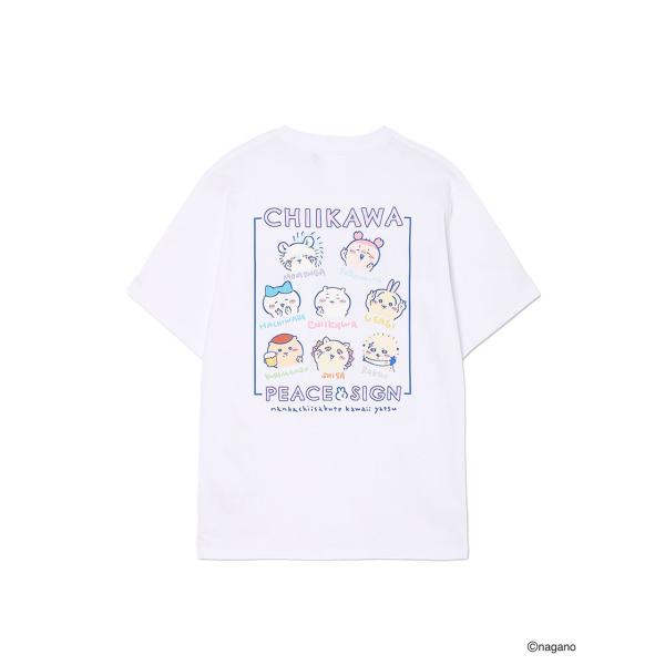 【ちいかわ】発泡プリント ピースサイン Tシャツ メンズ レディース ユニセックス