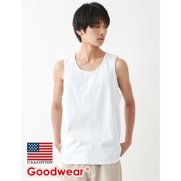 Goodwear 公式 レギュラータンクトップ メンズ レディース 7.6オンス USAコットン