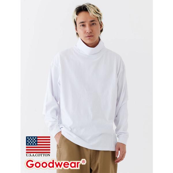Goodwear 公式 タートルネックBIGロンT メンズ レディース USAコットン
