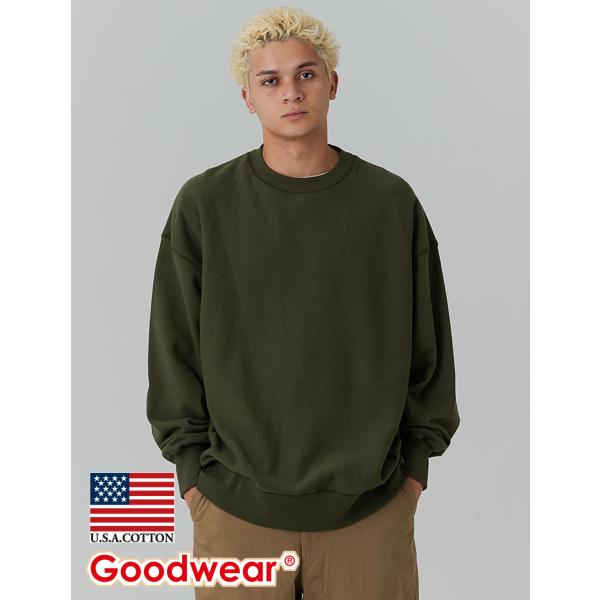 Goodwear 公式 オーバーサイズトレーナー メンズ レディース USAコットン
