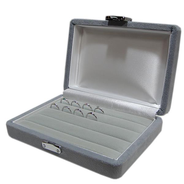 指輪が最大24個も収納できるリングコレクションケース （グレー