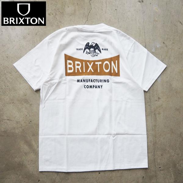 ブリクストン Tシャツ メンズ BRIXTON PINNACLE S/S STD 17564 半袖 半袖Tシャツ プリント 黒 ブラック 白 ストリート バイカー