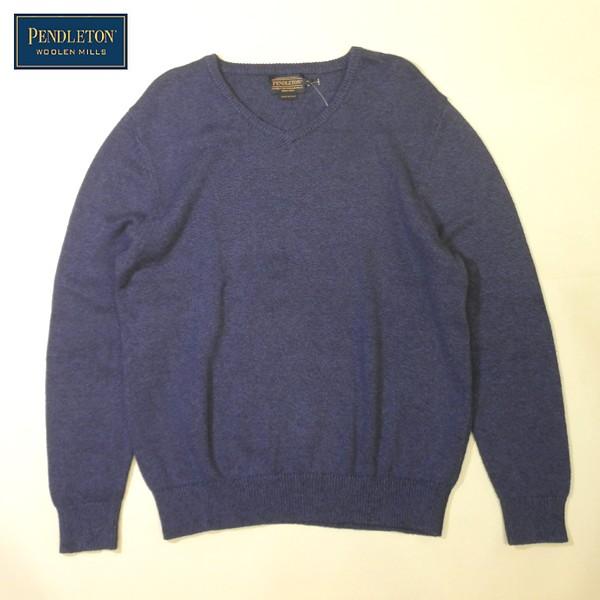 PENDLETON - Pendleton Vネックセーター　Ｍ PENDLETON ペンドルトン カシミアブレンドニットVネックセーター
