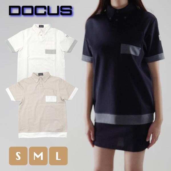 DOCUS レディース ゴルフウェア 半袖シャツRipple Polo Mサイズ DOCUS レディース ゴルフウェア 半袖シャツRipple Polo Mサイズ